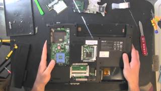 ACER TravelMate 4010 laptop take apart video disassemble how to open disassembly [upl. by Boak]