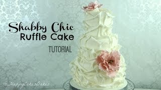 Shabby Chic Ruffle Cake Tutorial [upl. by Thorrlow284]