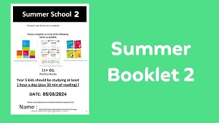 Summer School Booklet 2 [upl. by Siddra]