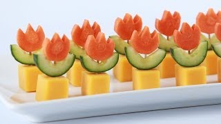 SUPER MARIO FIRE FLOWER APPETIZERS  NERDY NUMMIES [upl. by Isaac]