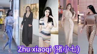 quotHottest Chinese Big Boops Girl Zhu xiaoqi 猪小七 Street Fashionquot [upl. by Leirvag]