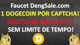 Faucet Pagando 1 dogecoin por Captcha direto na FaucetHub sem limite de tempo [upl. by Aramac]