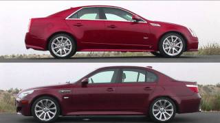 Cadillac CTSV vs BMW M5 Performance Testing [upl. by Aldred]