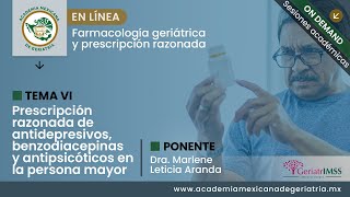 “Prescripción razonada de antidepresivos benzodiacepinas y antipsicóticos en la persona mayor” [upl. by Marlen]