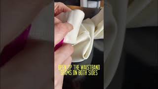 Bringing in a waistband using elastic alterations sewing sewingmadeeasy sewinghacks sewingtips [upl. by Nosnor576]