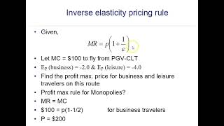 Inverse elasticity pricing rule [upl. by Addi]