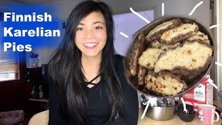 Making Karjalanpiirakka Finnish Karelian Pie 🇫🇮 [upl. by Inama]