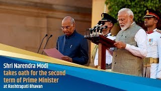 Shri Narendra Modi takes oath for the second term of Prime Minister at Rashtrapati Bhavan [upl. by Pelag]