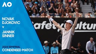 Novak Djokovic v Jannik Sinner Condensed Match  Australian Open 2024 Semifinal [upl. by Thorny590]