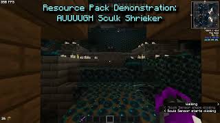 AUUUUGH Sculk Shrieker  Minecraft Java Resource Pack [upl. by Forras758]