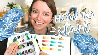 The Very FIRST Watercolor Lesson for Beginners  Watercolor Painting for Beginners  Lesson 1 [upl. by Dorotea164]