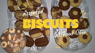 Assorted Cookies Recipe  Bakery Style Biscuits  Make One Dough For All Cookies Without Oven [upl. by Judie]