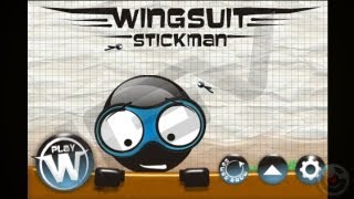 Wingsuit Stickman  iPhone Gameplay Video [upl. by Inaboy939]