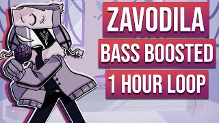 Friday Night Funkin VS Ruv  Zavodila Bass Boosted  BOTPLAY  1 hour loop [upl. by Telimay]