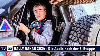 6 Etappe Gesamtführung für Carlos Sainz  Team Audi Sport im Interview [upl. by Benioff]