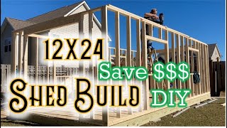 12x24 Shed Build Part 1 [upl. by Nedmac]