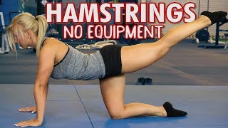 Best Hamstring Exercises with NO Equipment [upl. by Kcinnay]