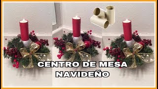 CENTRO DE MESA NAVIDEÑO CON ROLLOS DE PAPEL HIGIENICO Y BOTELLAS DE PLASTICO [upl. by Esinned]