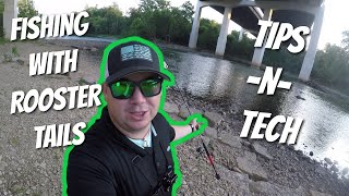 HOW TO Fish Rooster Tails  Scioto River Smallmouth Bass [upl. by Lydnek]