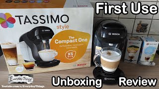 Bosch Tassimo Style Coffee Machine first use  Unboxing amp Review How to use [upl. by Luis]