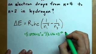 Energy Released ΔE for electron in Hydrogen Atom [upl. by Haveman677]