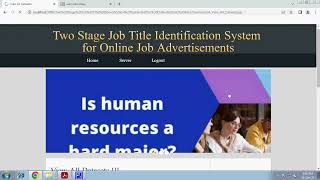 Two Stage Job Title Identification System for Online Job Advertisements [upl. by Ainafets]