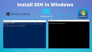 How to Install SSH in powershell and cmd Windows 7810 [upl. by Christabel]