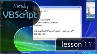 VBScript Basics Part 11  Subroutines [upl. by Couture255]