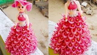 dolldesign DOLL how to make doll beautiful doll design doll dress DIY NEW Design [upl. by Auod]