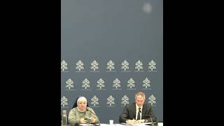 Vatican and UFO  Orb or dust during the press conference  17 May 2024 [upl. by Ataynek]