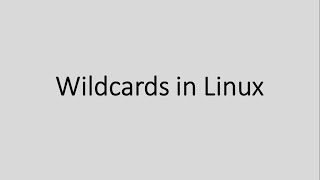 Wildcard in Linux  Hindi [upl. by Bascomb]