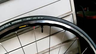 Vittoria Corsa Speed Tubeless 23c on Open Pro Mavic UST Rim [upl. by Tobi]