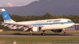 FULL HD Kuwait Airways A300B4605R landing at Geneva In Slow motion [upl. by Nason]