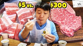 5 KOREAN BBQ vs 300 KOREAN BBQ in Seoul South Korea [upl. by Anreval673]