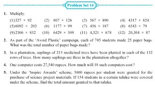 Mathematics Standard 5Class 5 Problem set 14  Multiplication amp Division mathematics education [upl. by Saks353]