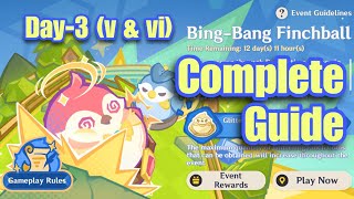 Genshin Impact 48 New Event  Bing Bang Finchball  Challenge Day 3  Complete Guide [upl. by Nayarb]