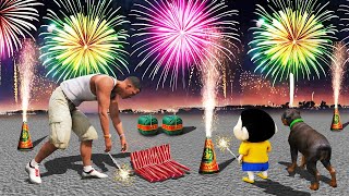 SHINCHAN AND FRANKLIN CELEBRATED BUMPER DIWALI WITH ANAR IN GTA 5 [upl. by Silvanus]