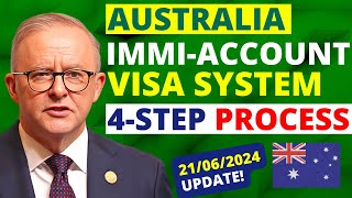 Australia ImmiAccount Visa System 2024 4Step Process  ImmiAccount Australia Visa [upl. by Ynohtna]