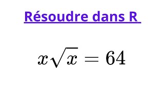 Résolution dune équation contenant une racine carrée 🥰 [upl. by Warfore]