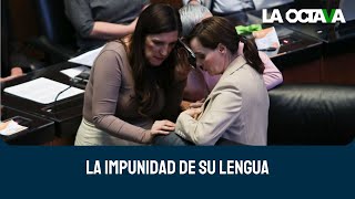 MAJADERÍAS de LILLY TÉLLEZ son FRENADAS por la PRESIDENTA del SENADO [upl. by Enelime]