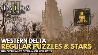 Talos Principle 2  Western Delta All Main Lost Puzzles amp Star Monument Guide Walkthrough Solution [upl. by Normy]