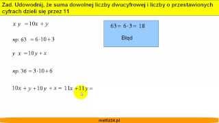 Wyrażenia Algebraiczne  Zadanie z dowodem  Matfiz24pl [upl. by Krum]