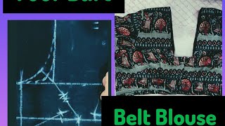 4 Tucks blouse cutting करने का सही तरीका perfect 4 Tucks blouse cutting Belt blouse cuttingblouse [upl. by Yrekcaz659]