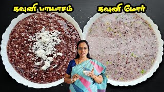 ❤️ஒரே நேரத்துல 2 dish செஞ்சு அசத்துங்க  கவுனி அரிசி இனிப்பு Taste அள்ளும்  கவனி அரிசி மோர் [upl. by Jadd]