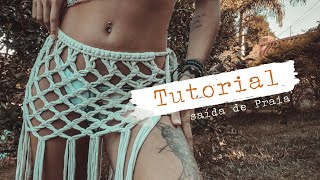 SAÍDA DE PRAIA EM MACRAME SUPER FÁCIL  TUTORIAL PASSO A PASSO PARA INICIANTES  VIAJ’ARTE TUTORIAIS [upl. by Harobed346]