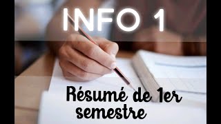 info 1 st  sm  mi  résumé de premier semestre [upl. by Ulrick]