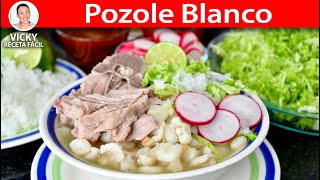 POZOLE BLANCO  Vicky Receta Facil [upl. by Dnalyar]