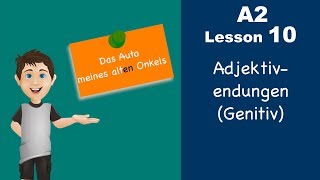 Learn German  Genitive adjective endings  Genitiv  German for beginners  A2  Lesson 10 [upl. by Oigolue]