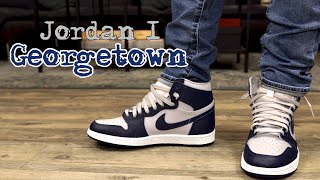 Jordan 1 Georgetown Review and On Foot [upl. by Frolick]