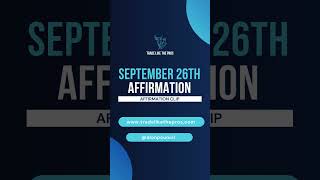 Daily Affirmation Clip for September 26 2024 shorts moneyattraction [upl. by Eibba]